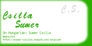 csilla sumer business card